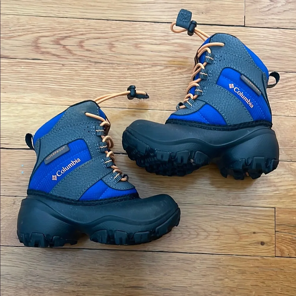 Columbia Blue and Black Kids Winter Boots